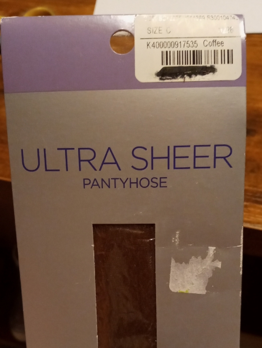 NWT Catherine's Sz C. Coffee Colored Ultra Sheer Pantyhose - Picture 2 of 6